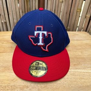 MLB New Diamond Era Low Profile Texas Rangers Fitted Hat Men’s Size 7 5/8
